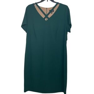 NW0T Connect Apparel emerald green sheath dress sz 20W